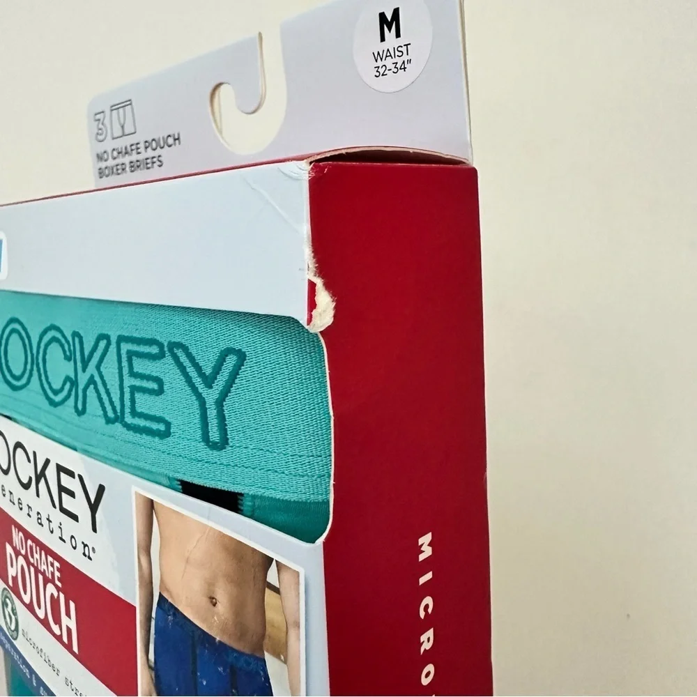 Jockey Generation Men’s No Chafe Pouch Microfiber Boxer Briefs 3 pack Medium